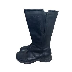 TEVA Capistrano Women's Waterproof Leather Mid-Calf Boots Black Size 7.5
